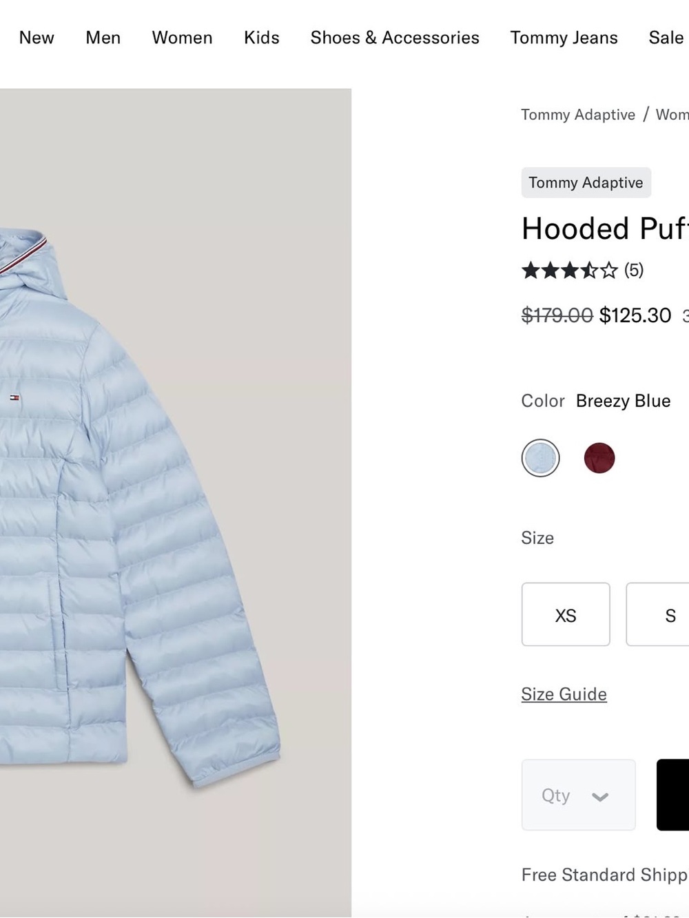 Tommy Hilfiger Women’s Blue Hooded Puffer Jacket - Picture 5 of 5